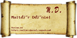 Maltár Dániel névjegykártya